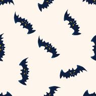 Halloween bat cartoon seamless pattern background