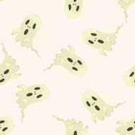 ghost cartoon seamless pattern background