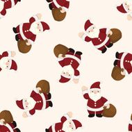 santa claus cartoon seamless pattern background N2