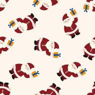 santa claus cartoon seamless pattern background N5