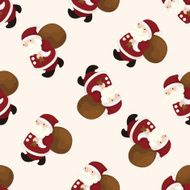 santa claus cartoon seamless pattern background N7