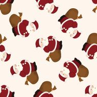 santa claus cartoon seamless pattern background N8