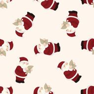 santa claus cartoon seamless pattern background N9