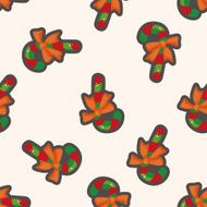 Christmas candy cane cartoon seamless pattern background