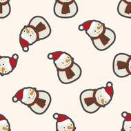 snowman cartoon seamless pattern background