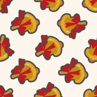 Christmas bell cartoon seamless pattern background