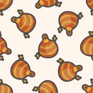 Christmas hanging cartoon seamless pattern background