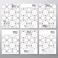 Dotted repeating modern stylish geometric background with circles and nodes