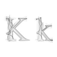 Black Smoke font Letter K