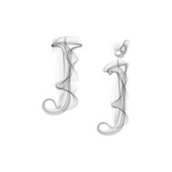 Black Smoke font Letter J