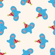 animal ephant cartoon seamless pattern background