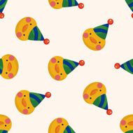 animal chicken cartoon seamless pattern background