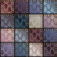 Patchwork of satin fabric N4