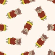 cat cartoon seamless pattern background N10