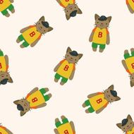cat cartoon seamless pattern background N12