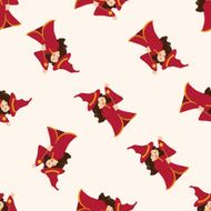 witch cartoon seamless pattern background N2
