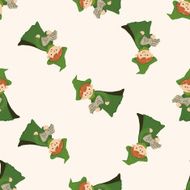witch cartoon seamless pattern background N6