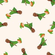 witch cartoon seamless pattern background N10