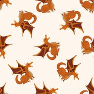 dragon cartoon seamless pattern background N21