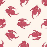 dragon cartoon seamless pattern background N22