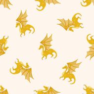 dragon cartoon seamless pattern background N23