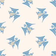 dragon cartoon seamless pattern background N25