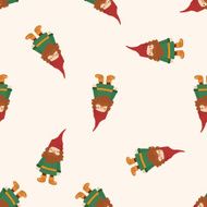 elf cartoon seamless pattern background