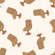 chair cartoon seamless pattern background N11