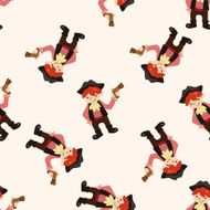 pirate cartoon seamless pattern background N27