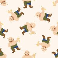 pirate cartoon seamless pattern background N28