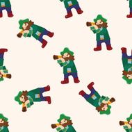 pirate cartoon seamless pattern background N29
