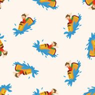 Amusement park facilities cartoon seamless pattern background N45