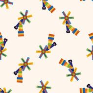 Amusement park facilities cartoon seamless pattern background N46