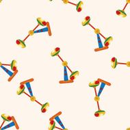 Amusement park facilities cartoon seamless pattern background N47