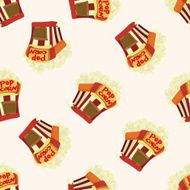 Amusement park facilities cartoon seamless pattern background N48