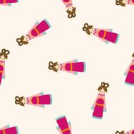 Chinese people cartoon seamless pattern background N17