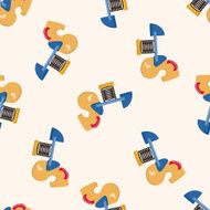 Amusement park facilities cartoon seamless pattern background N52
