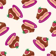birthday decorating cake cartoon seamless pattern background