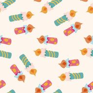 Birthday candle cartoon seamless pattern background