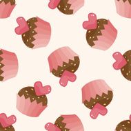 decorating cake cartoon seamless pattern background N24