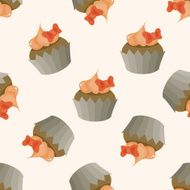 decorating cake cartoon seamless pattern background N25