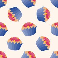 decorating cake cartoon seamless pattern background N27