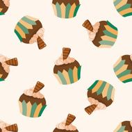 decorating cake cartoon seamless pattern background N28
