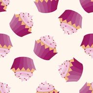 decorating cake cartoon seamless pattern background N29