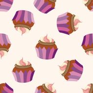 decorating cake cartoon seamless pattern background N31