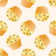 decorating cake cartoon seamless pattern background N32