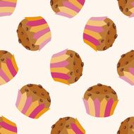 decorating cake cartoon seamless pattern background N33