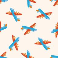 transportation airplane cartoon seamless pattern background N2