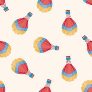 style hot air balloon cartoon seamless pattern background