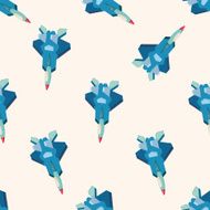 transportation airplane cartoon seamless pattern background N7